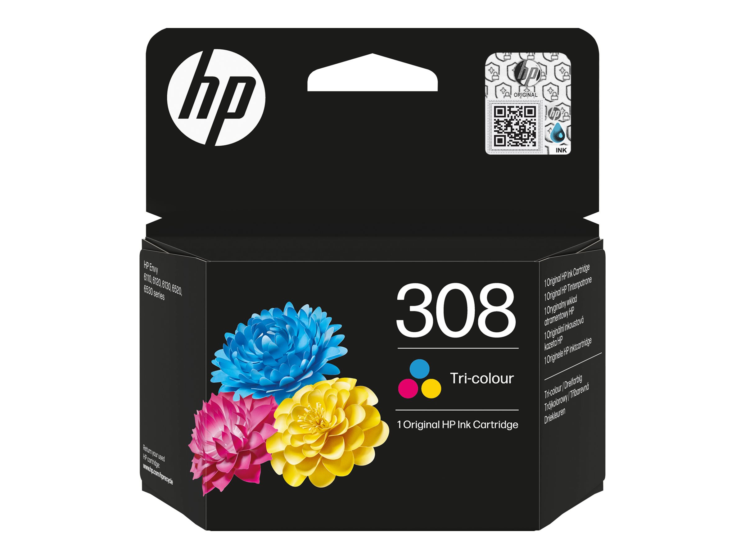 HP 308 Tri-color Original Ink Cartridge Cyan, Magenta, Gelb 500Seiten 120Seiten