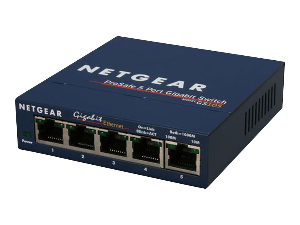 NETGEAR GS105 Unmanaged Gigabit Ethernet (10/100/1000) Blau