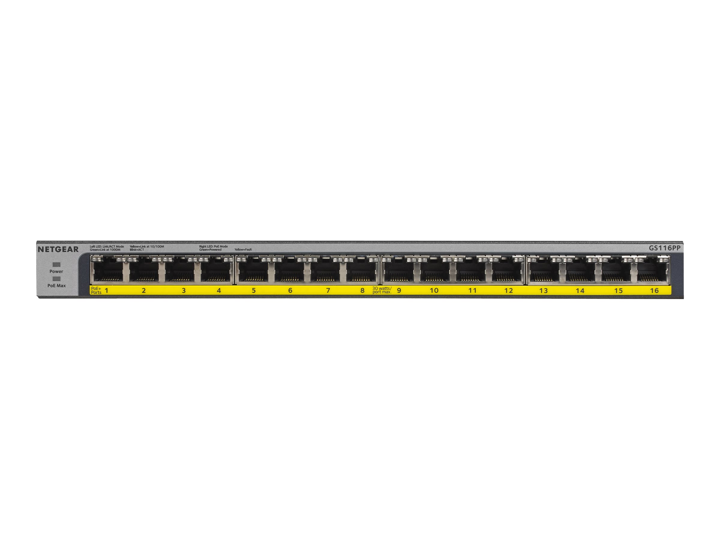 NETGEAR 16PT POE/POE+GIGABIT SWITCH