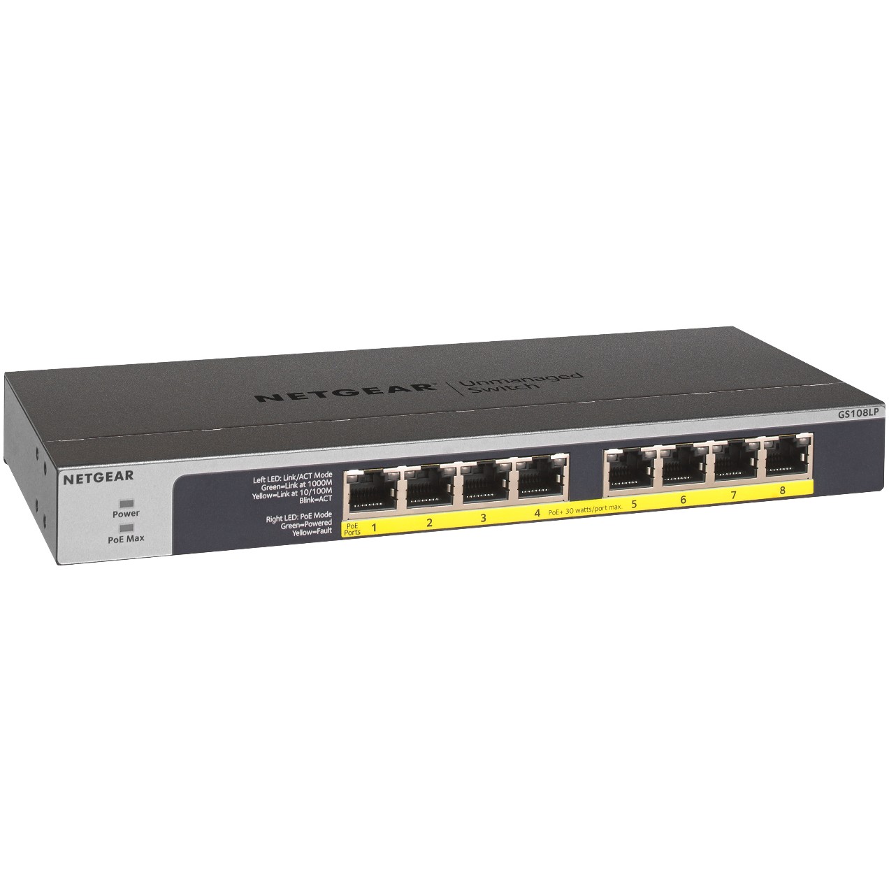 NETGEAR Switch 8x GE GS108LP-100EUS unmanaged
