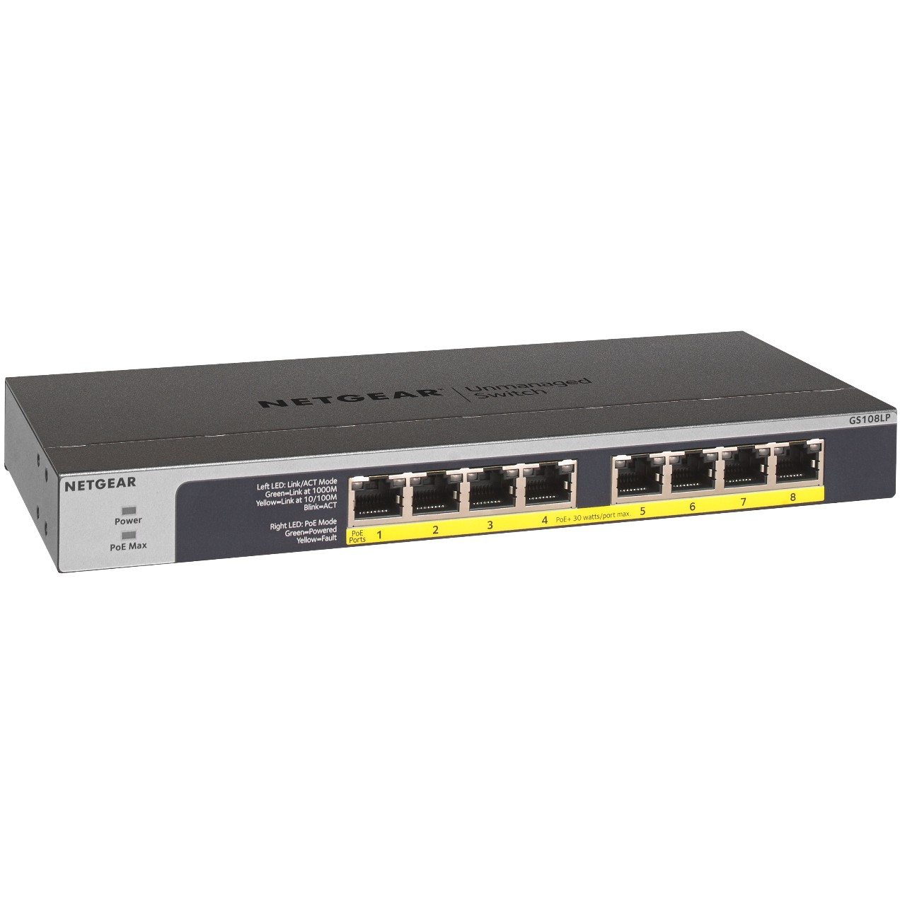NETGEAR Switch 8x GE GS108LP-100EUS unmanaged