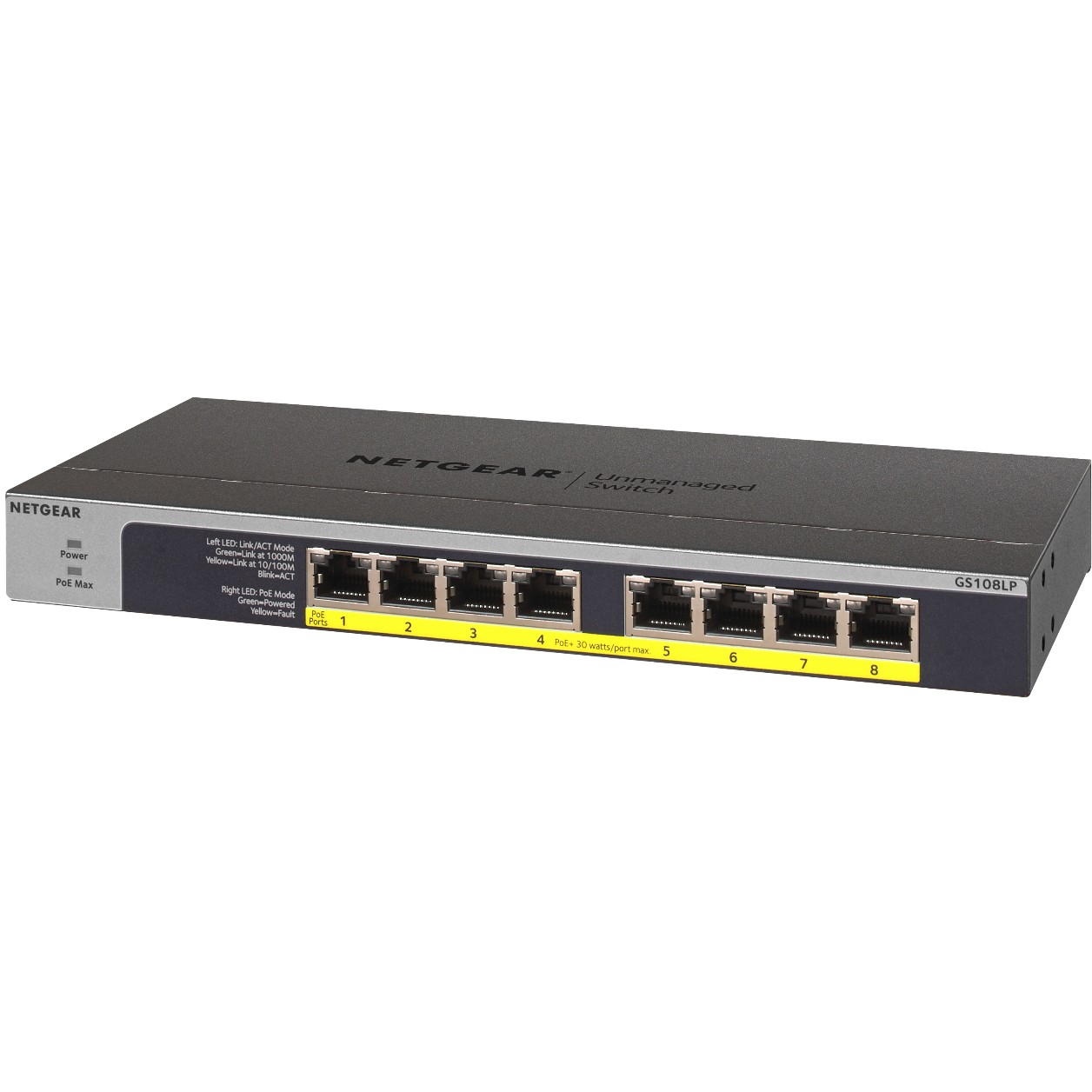 NETGEAR Switch 8x GE GS108LP-100EUS unmanaged