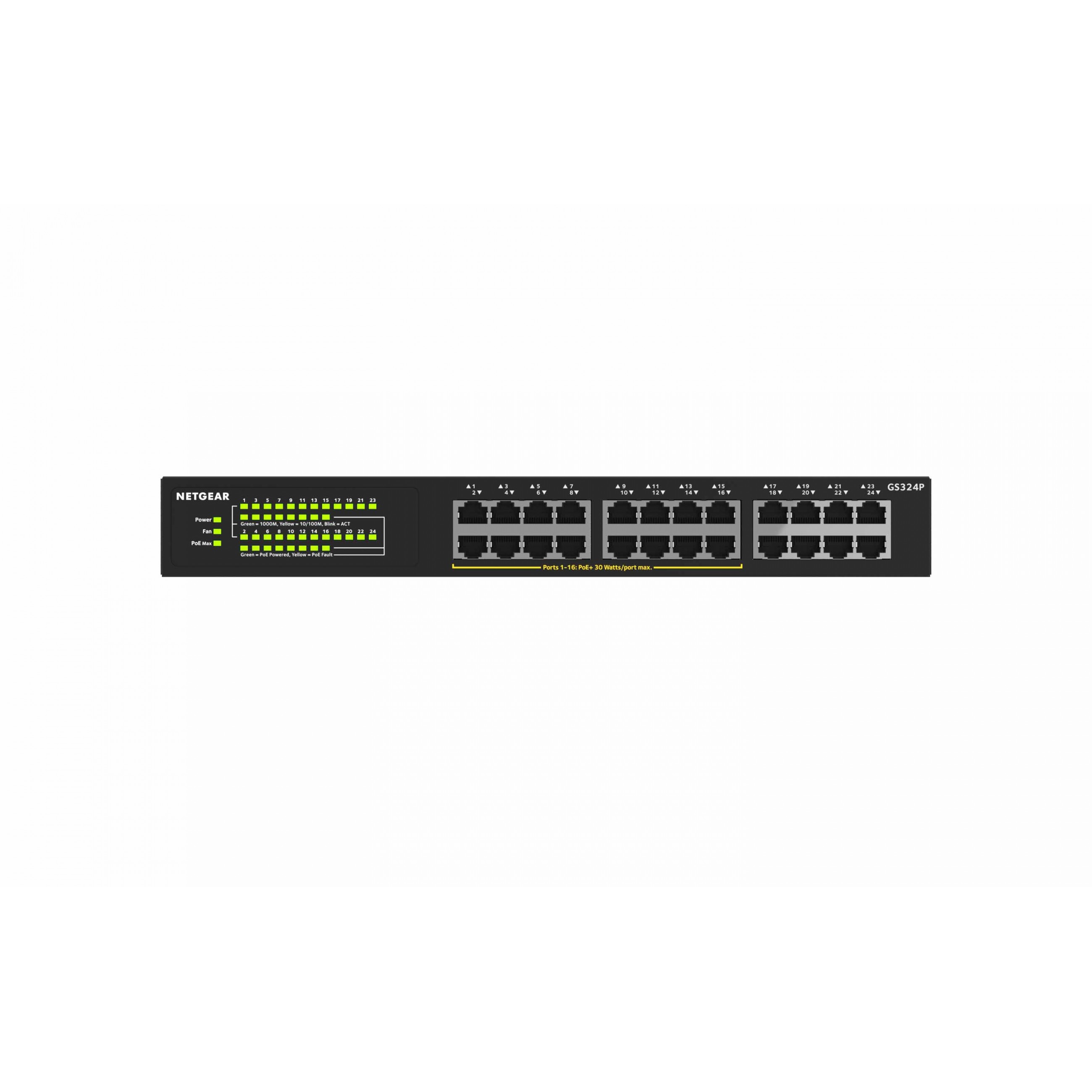 NETGEAR Switch 24x GE GS324P-100EUS PoE+