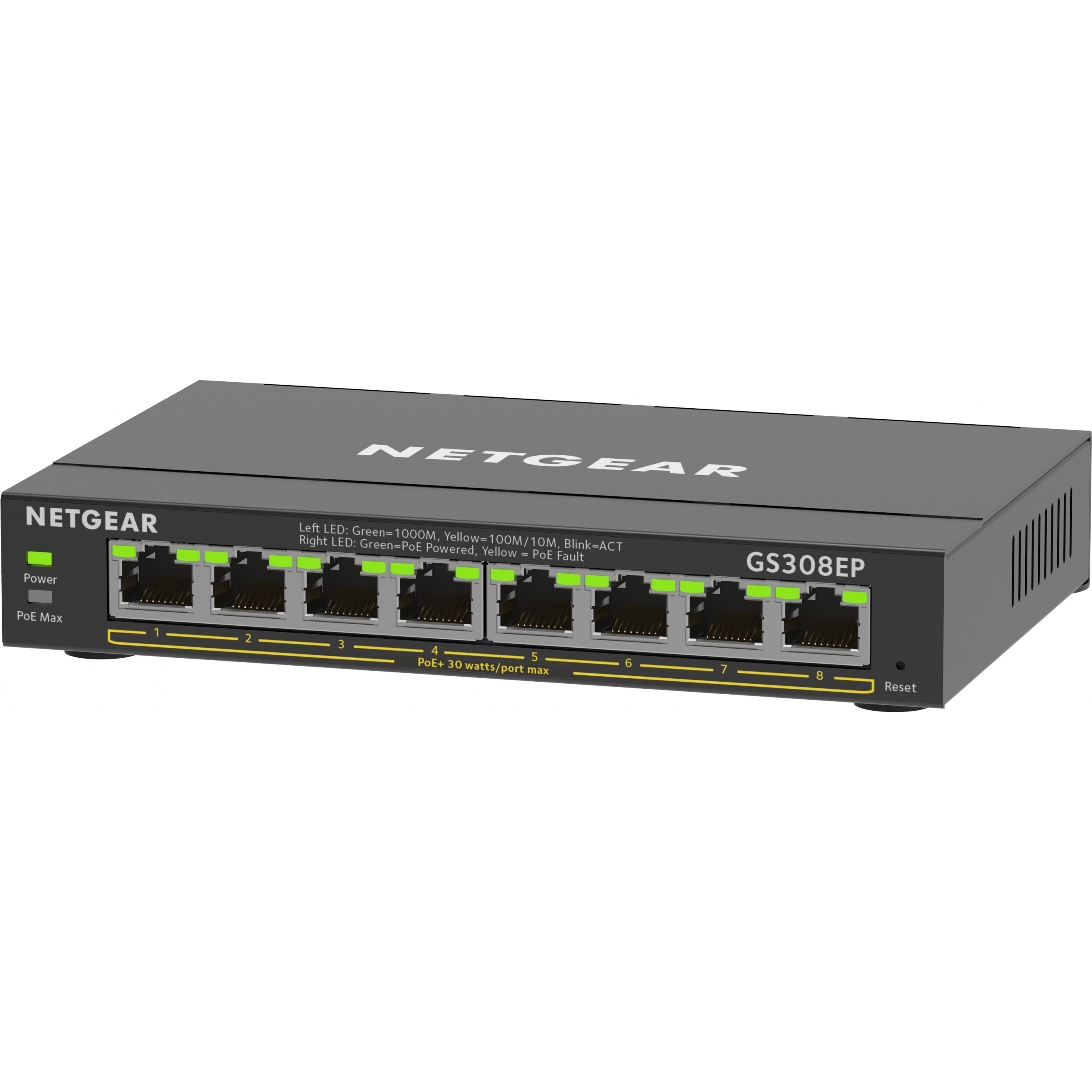 NETGEAR 8-Port Gigabit Ethernet PoE+ Plus Switch (GS308EP)
