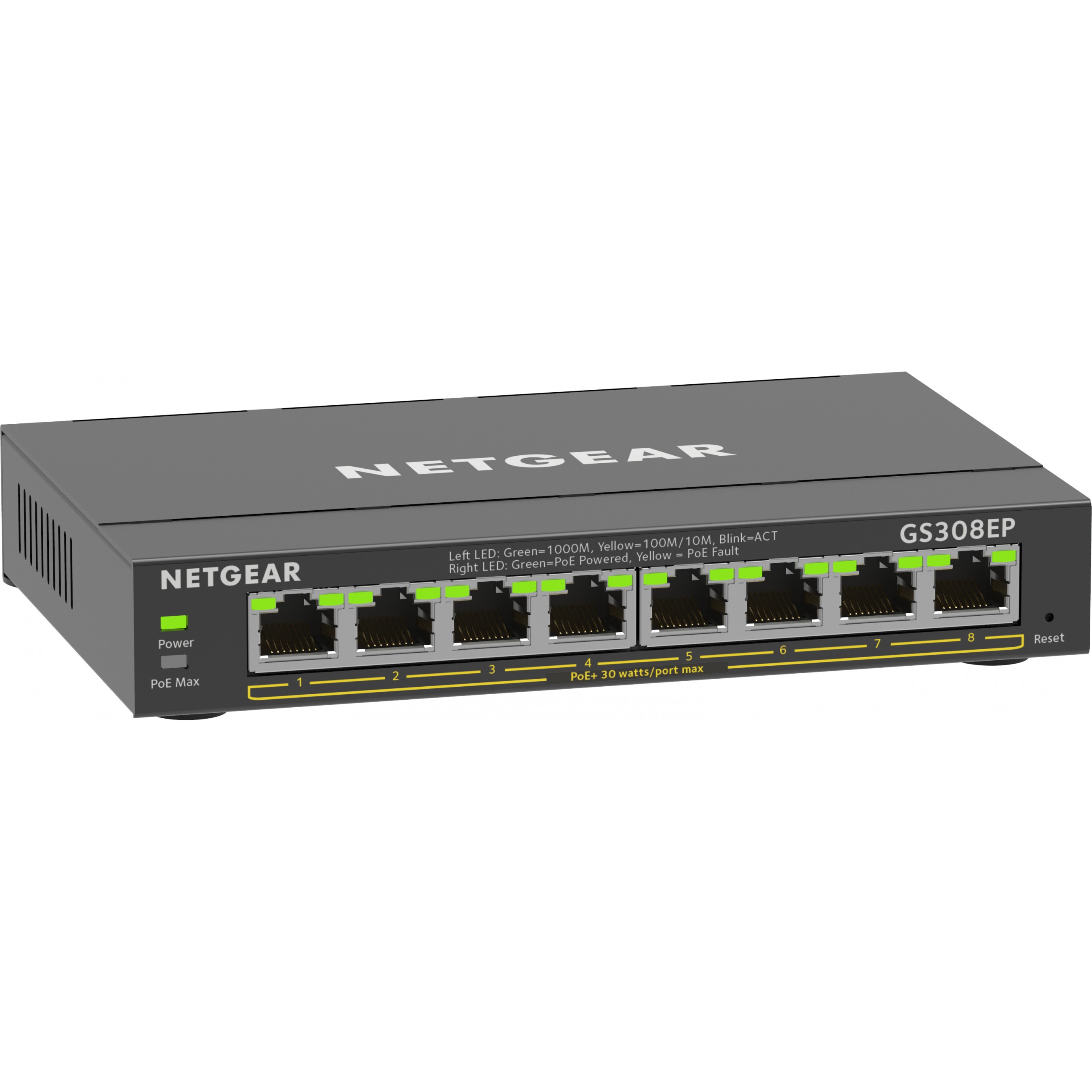 NETGEAR 8-Port Gigabit Ethernet PoE+ Plus Switch (GS308EP)