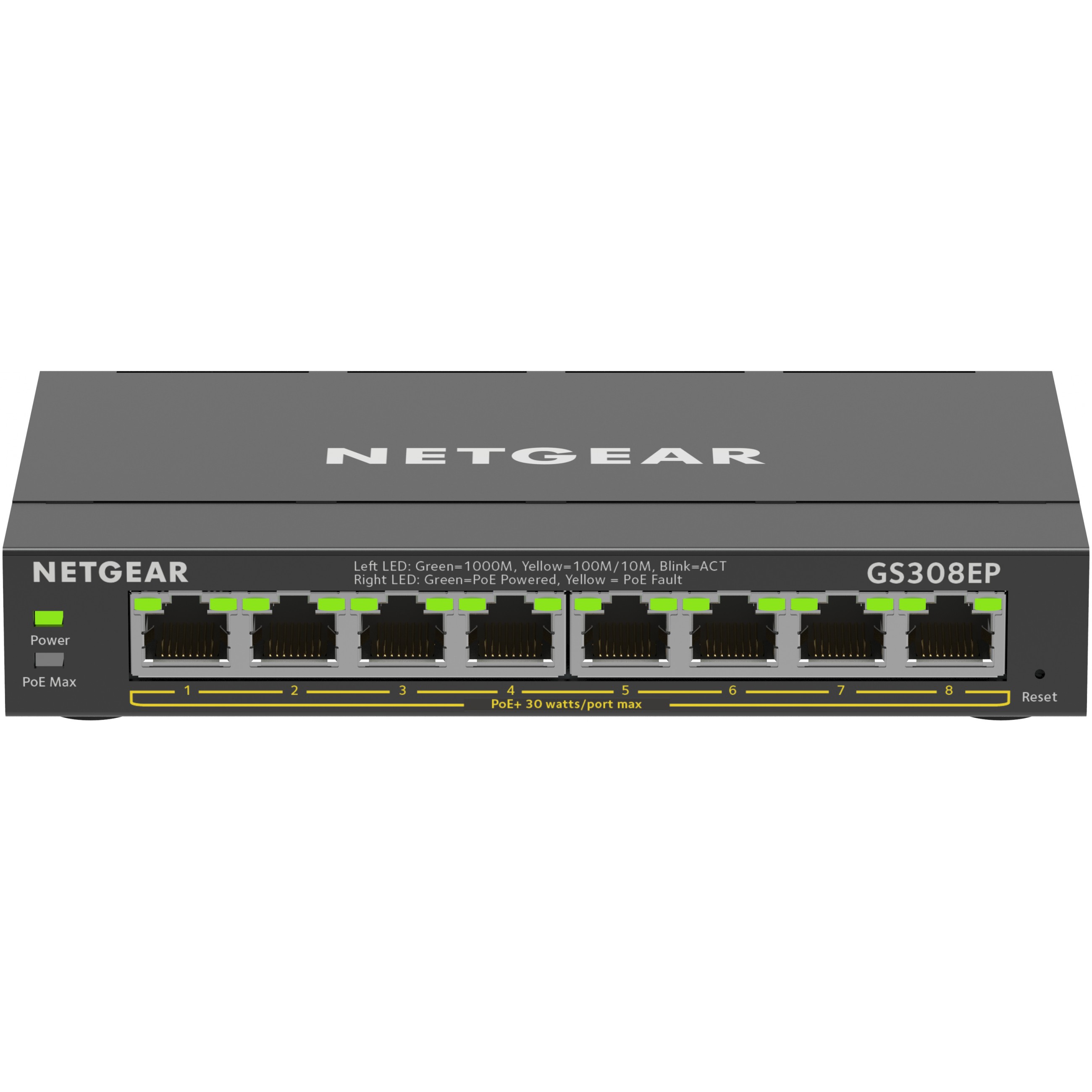 NETGEAR 8-Port Gigabit Ethernet PoE+ Plus Switch (GS308EP)