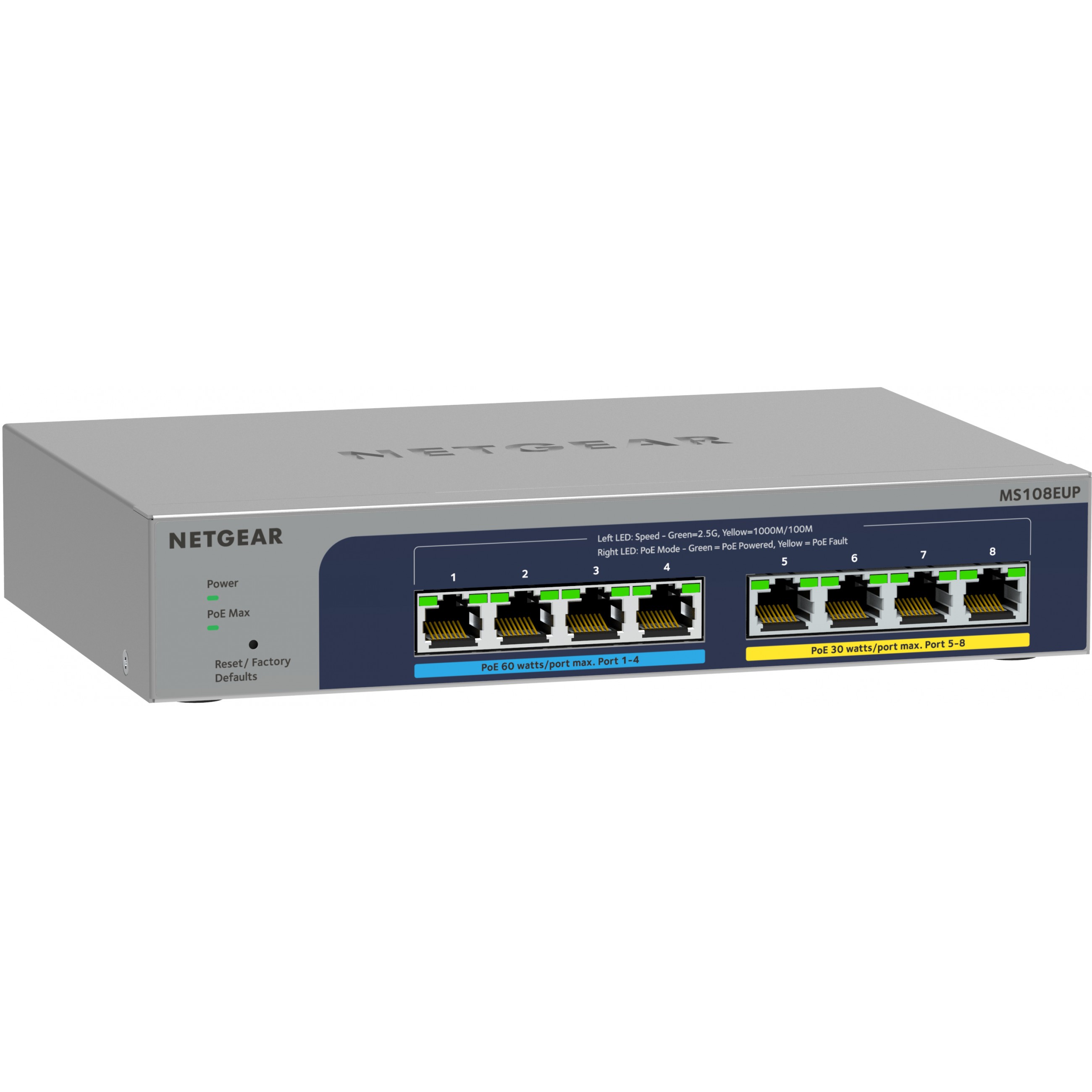 NETGEAR 8-port Ultra60 PoE++ Multi-Gigabit (2.5G) Ethernet Plus Switch