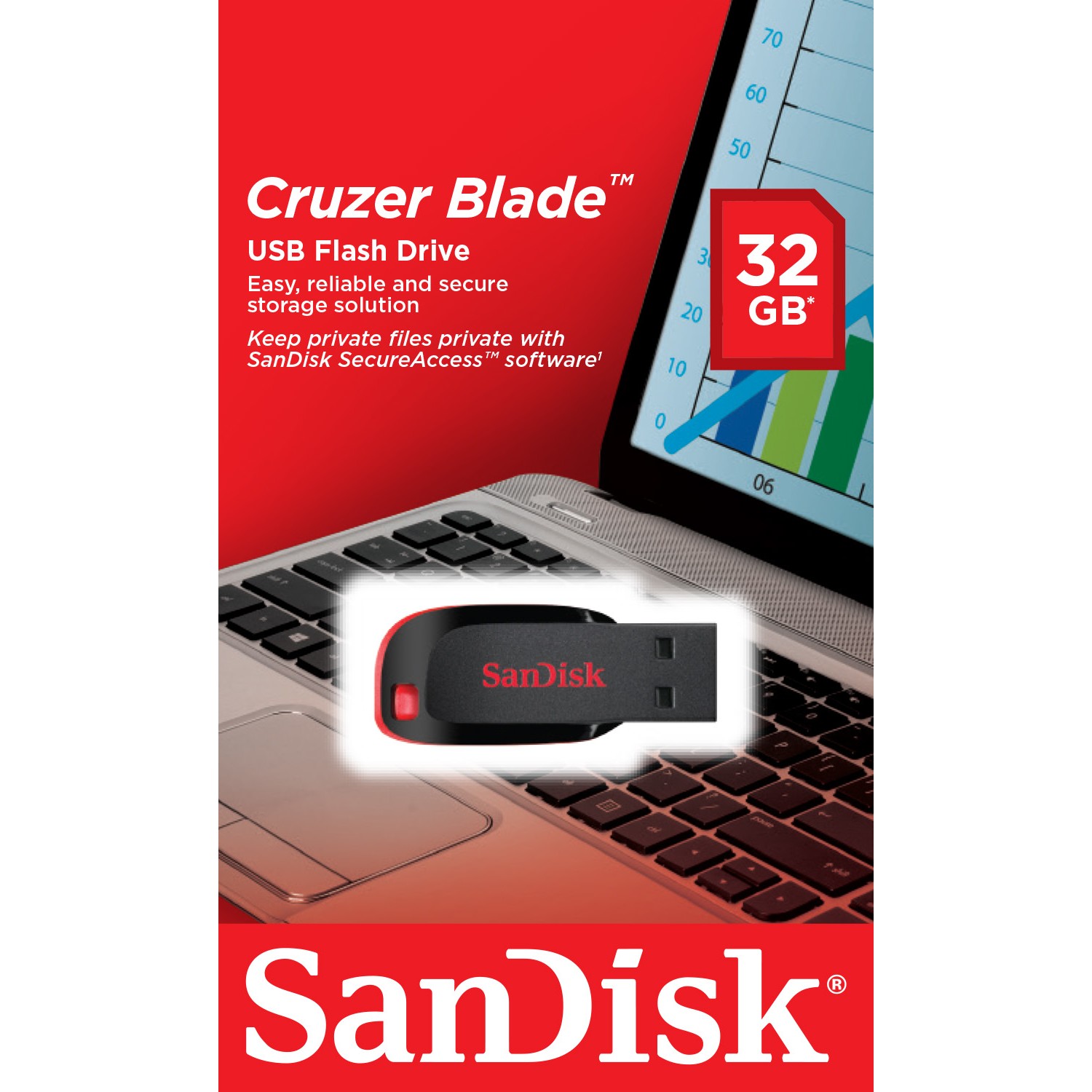 USB-Stick  32GB SanDisk Cruzer Blade retail