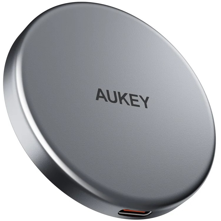 Aukey Ladeplatte MagFusion Aura Qi2 15W Wireless schwarz