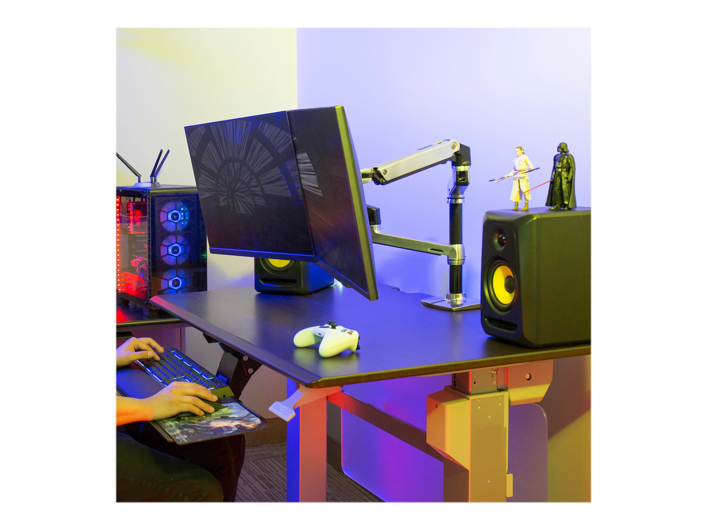 Ergotron Tischhalter LX 2-Monitore-24-18kg -ALU-Höhenverst.