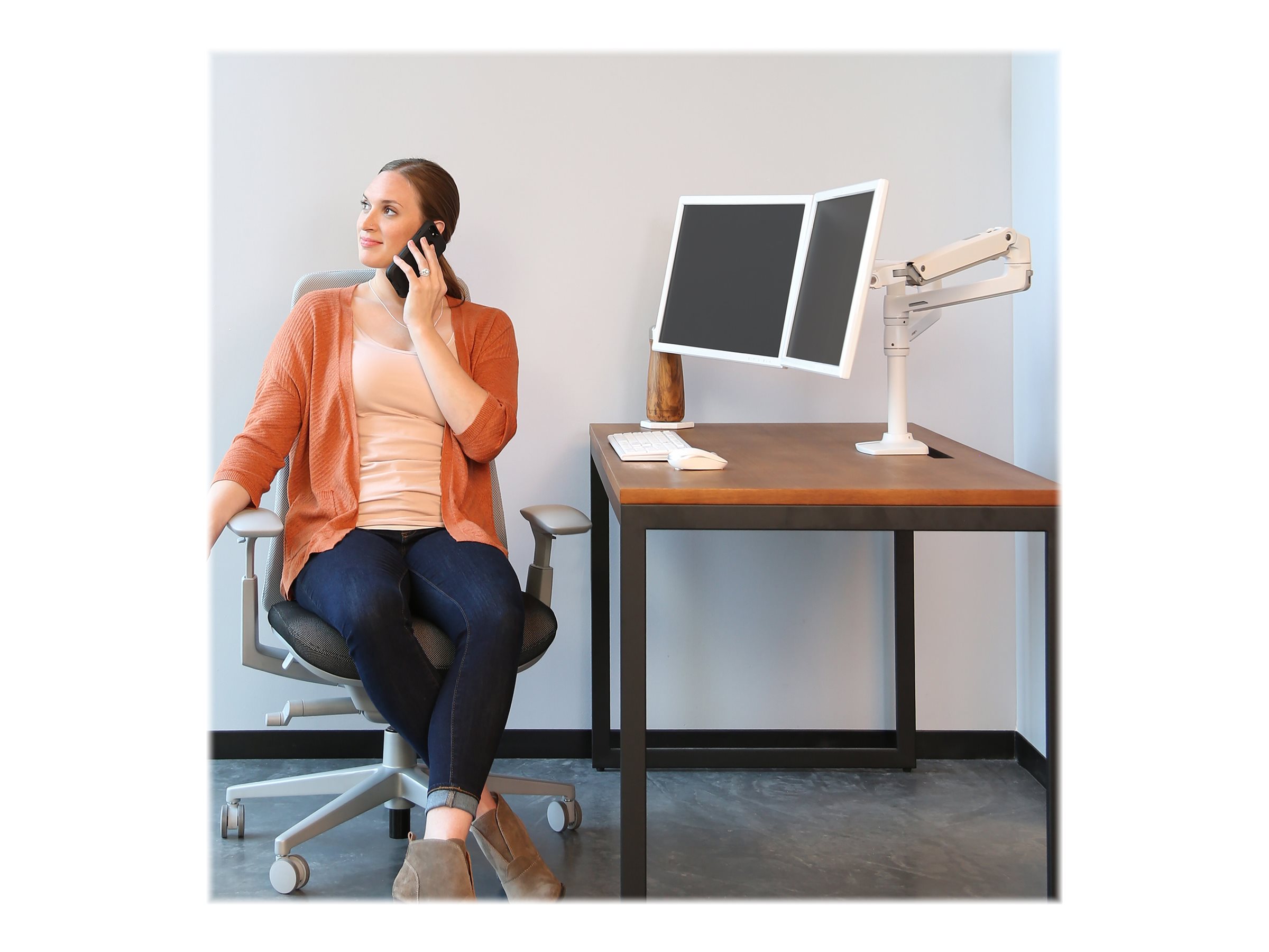ERGOTRON LX Doppelschirmloesung weiss