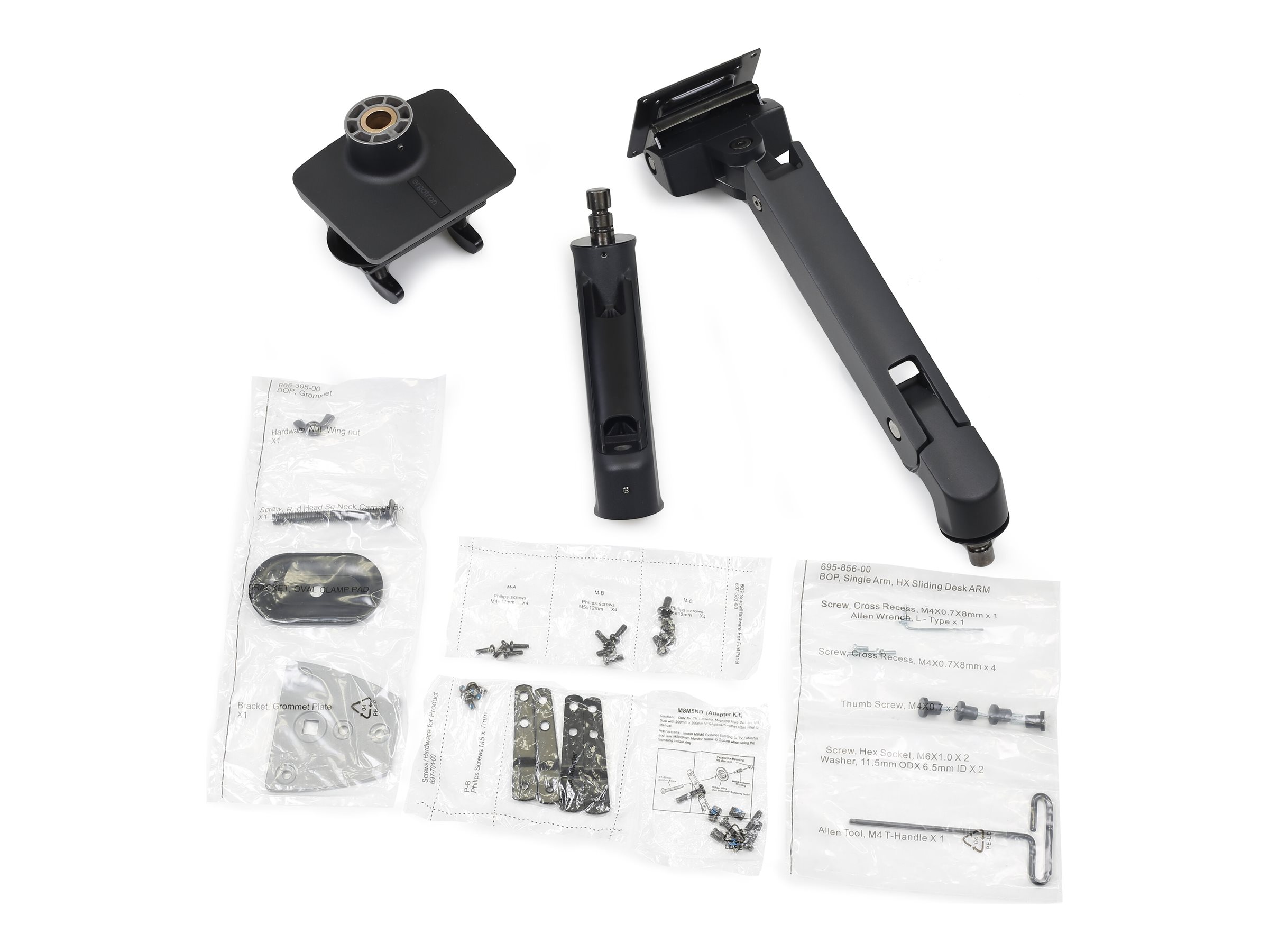 Ergotron Tischhalter HX UWMonitor -49-19kg -SW -1800R Wölb.