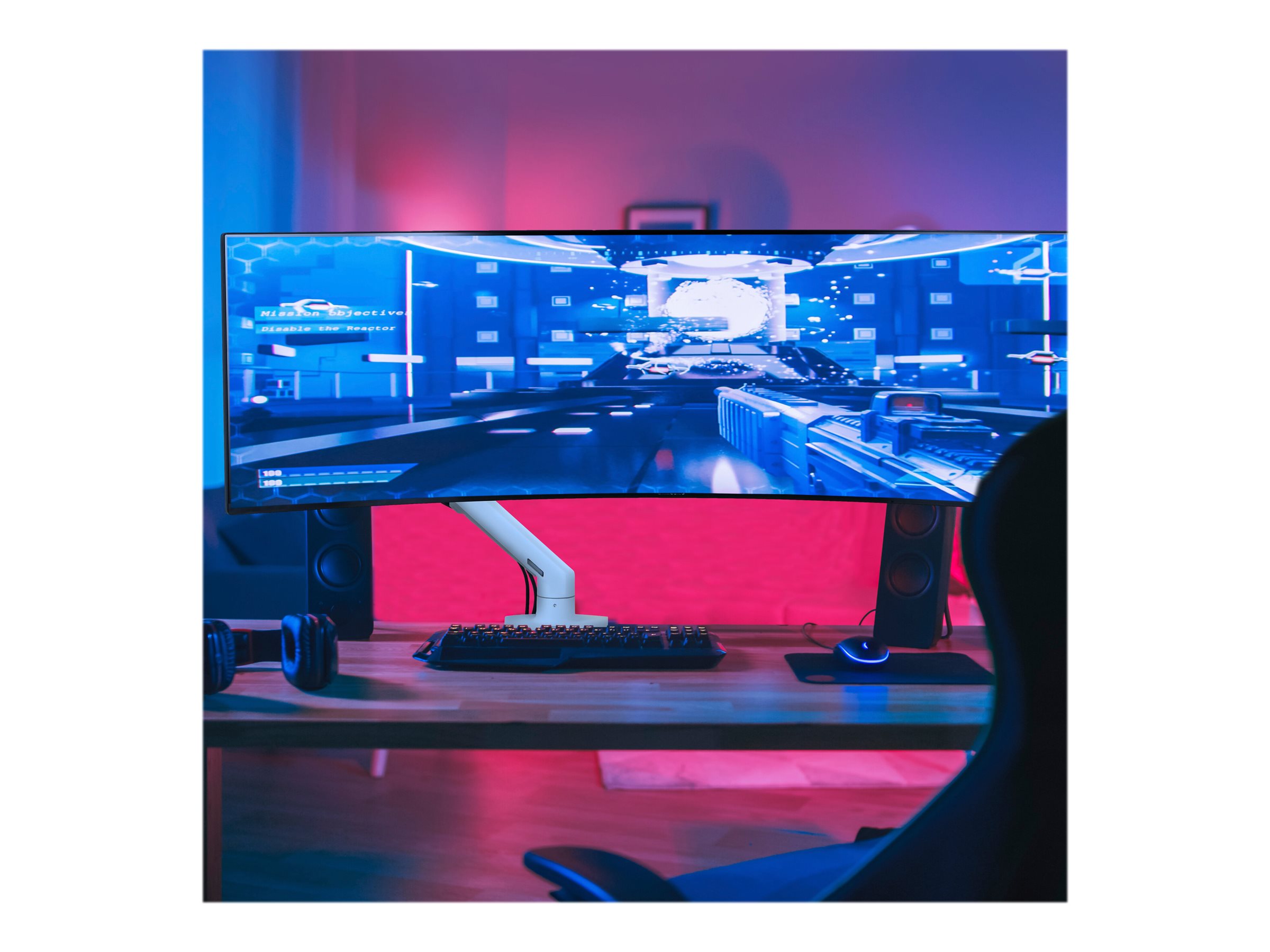 Ergotron Tischhalter HX UWMonitor -49-19kg -WS -1000R Wölb.