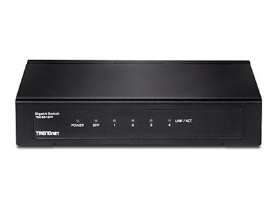 TRENDnet TEG-S51SFP Gigabit Ethernet (10/100/1000) Schwarz Netzwerk Switch