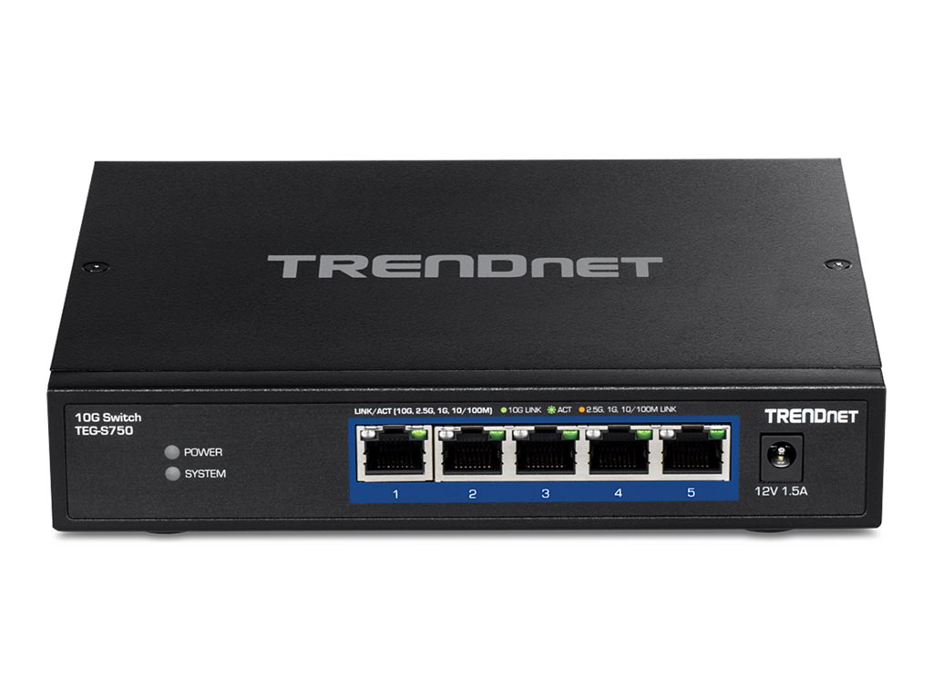 TRENDnet TEG-S750 5-Port 10G Switch, schwarz
