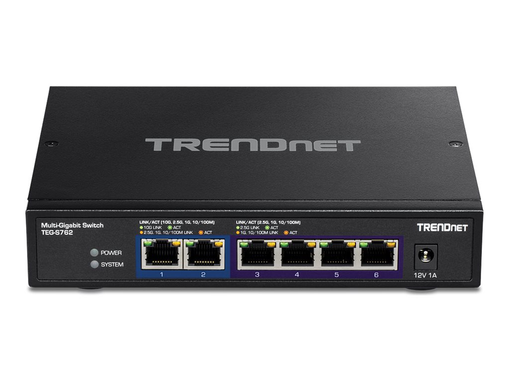 TRENDnet TEG-S762 6-Port 10G Switch, schwarz