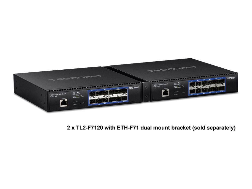 TRENDnet TL2-F7120 12 Port Switch, 10G Layer 2 Managed SFP+