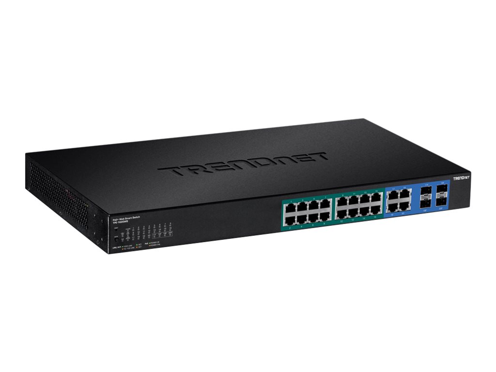 TRENDnet Switch 16 Port Gbit Managed L2 PoE+ 185W WebSmart
