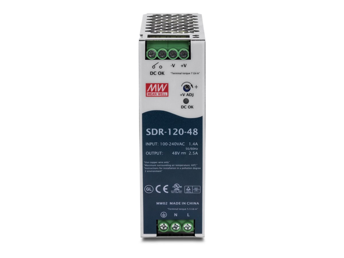 TRENDnet DIN Rail 48V 120W Supply for TI-PG541