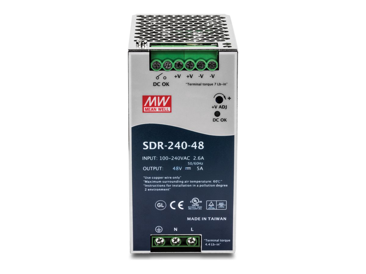 TRENDnet DIN Rail 48V 240W Power Supply for TI-PG80