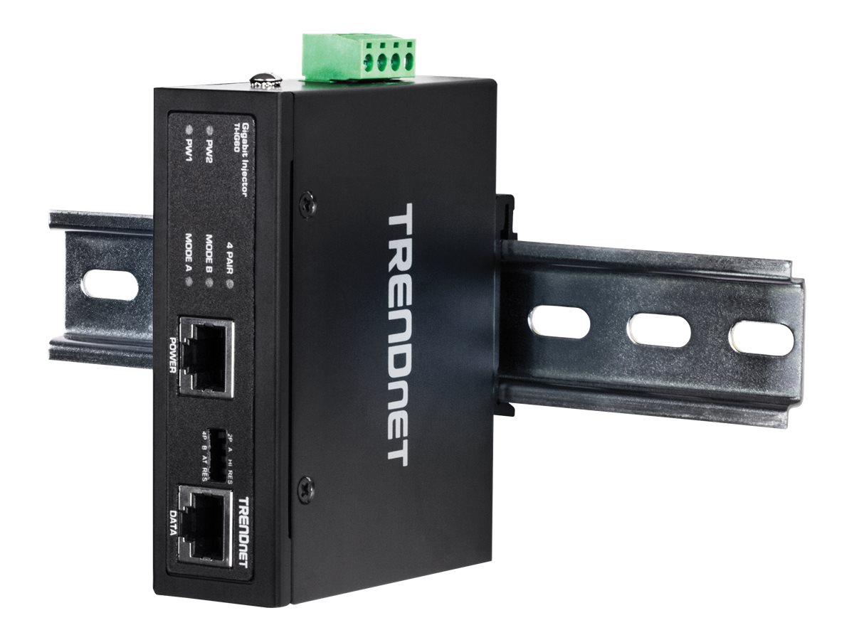 TRENDnet TI-IG60 Gehärteter industrieller Gigabit PoE+ Injektor