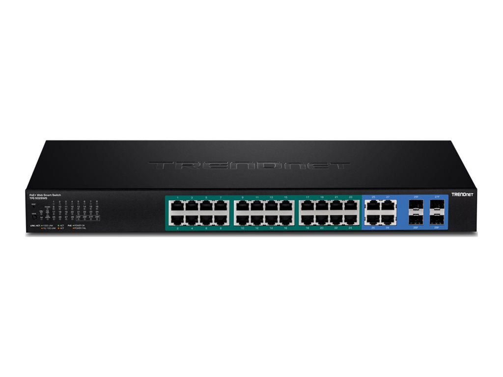 TRENDnet TPE-5028WS gemanaged Gigabit Ethernet (10/100/1000), Energie Über Ethernet (PoE), 1U