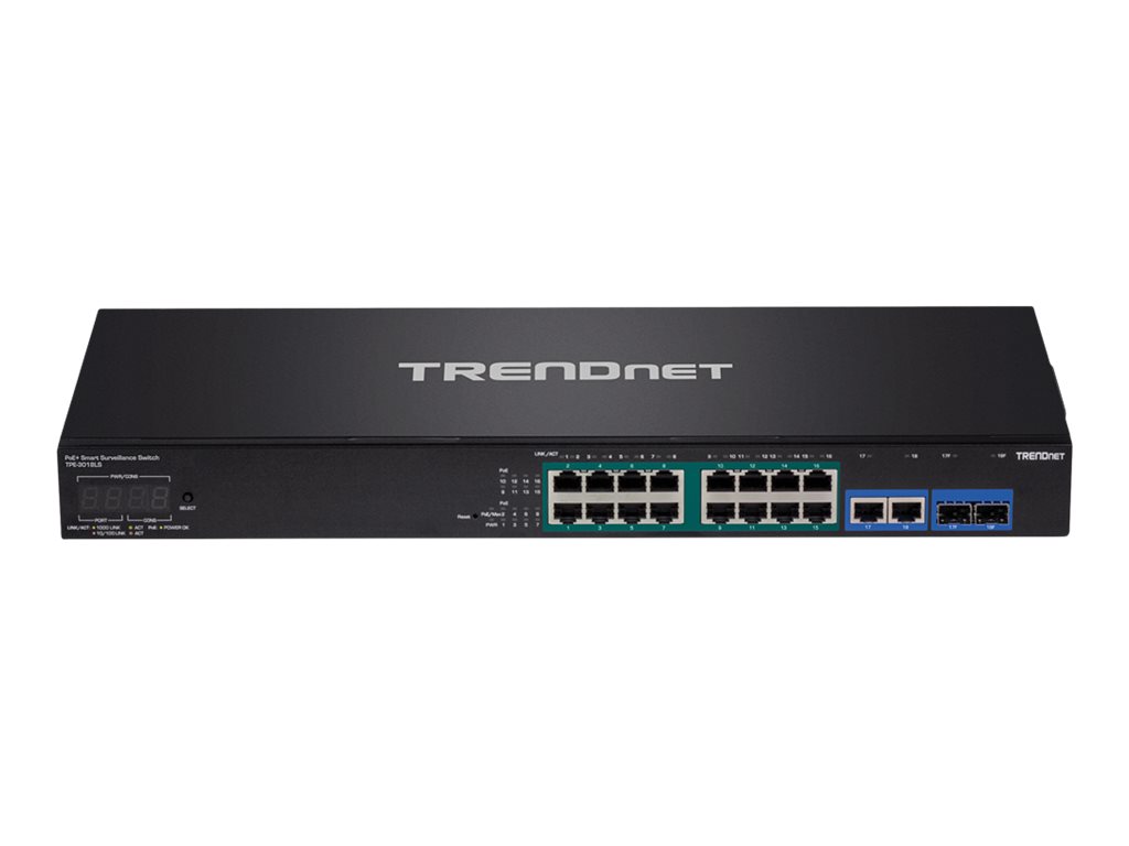 TRENDnet 18-Port Gigabit PoE+ Smart Surveillance Switch