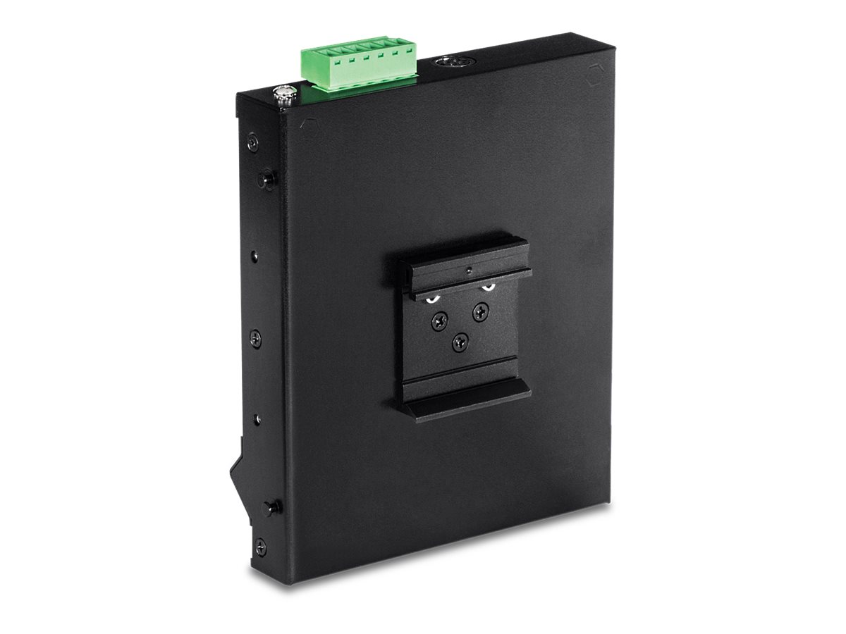 TRENDnet TI-PG50F 5-Port Industrial PoE+ Gigabit Front Access Switch, wandmontierbar