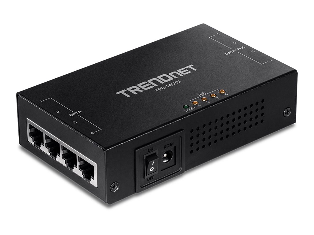 TRENDNET TPE-147GI 65W PoE+ Injektor 4Pt