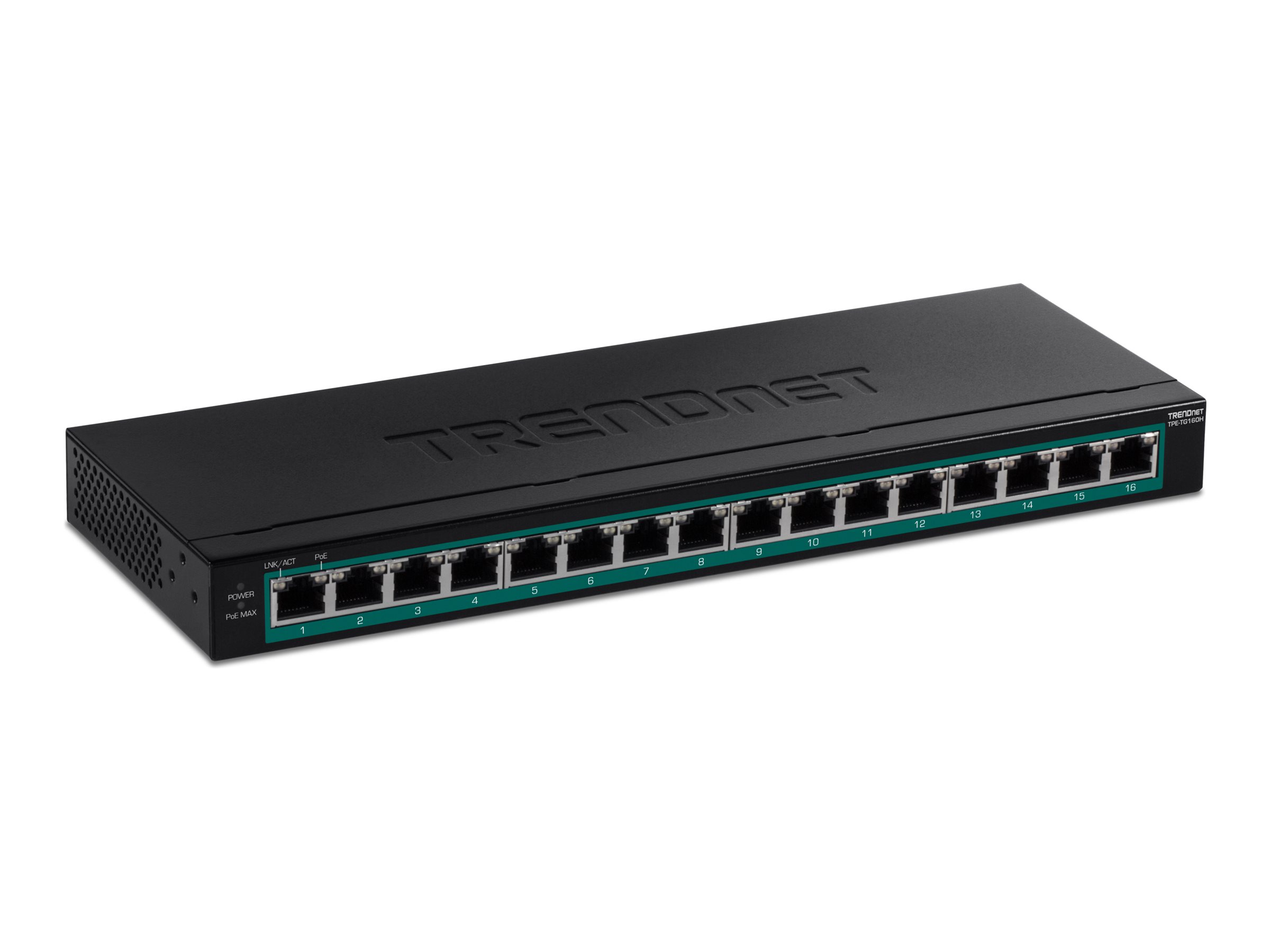 TRENDnet Switch 16-Port Gigabit PoE+ (123W)
