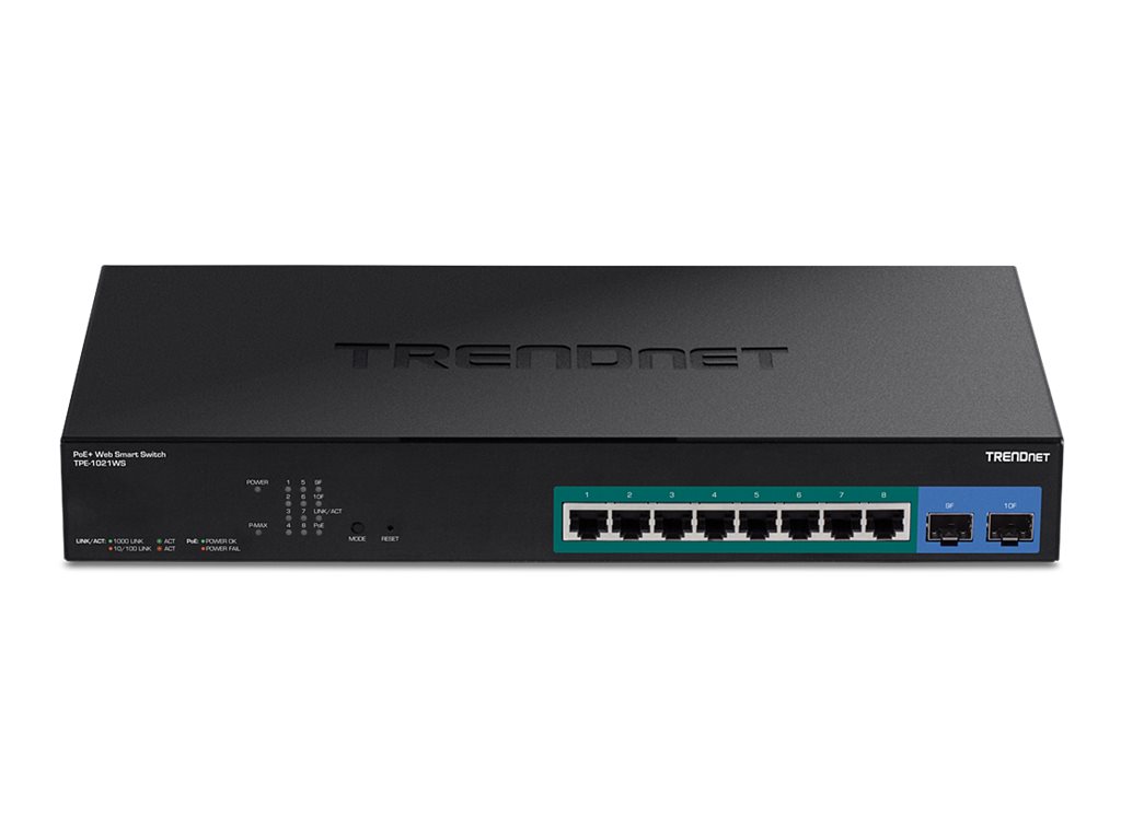 TRENDnet TPE-1021WS 10-Port PoE+ Gigabit Web Smart Switch