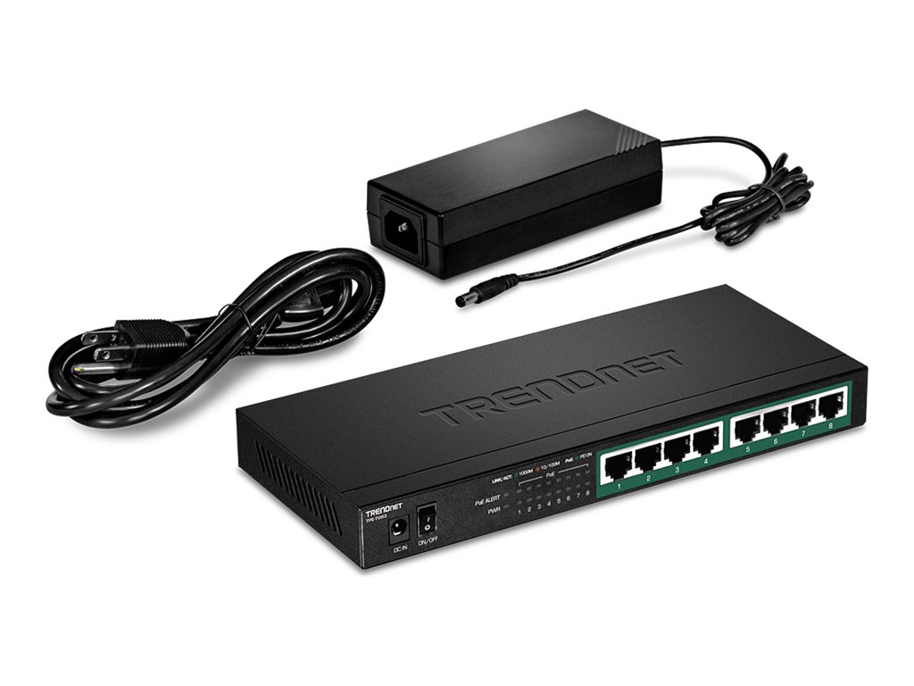 TRENDnet TPE-TG83 8-Port PoE Switch Gigabit PoE+ 65W