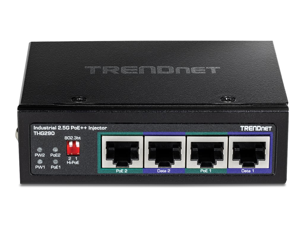 TRENDnet Hardened Industrial 95W 2-Port 2,5Gbit PoE-Injector