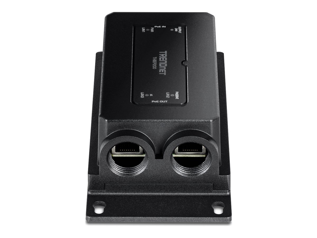TRENDnet TI-BEP200 Outdoor PoE+ Extender, 2-Port Industrial Gigabit Aktiv/Passiv