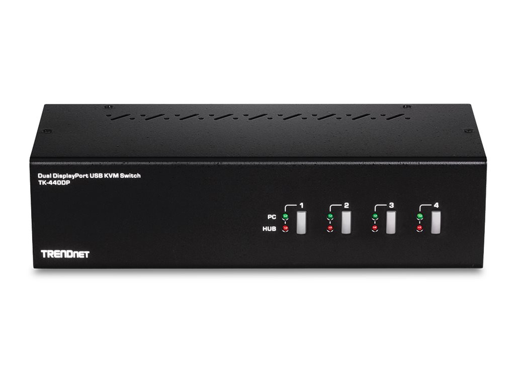 TRENDnet KVM Switch 4-port Dual Monitor DisplayPort