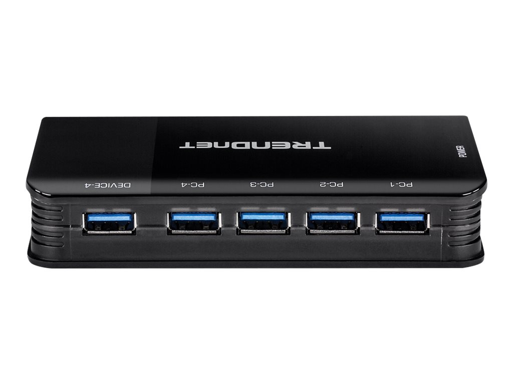 TRENDnet TK-U404 4-Port Sharing Switch 4 PC/1 User USB 3.1