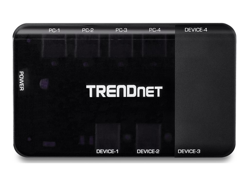 TRENDnet TK-U404 4-Port Sharing Switch 4 PC/1 User USB 3.1