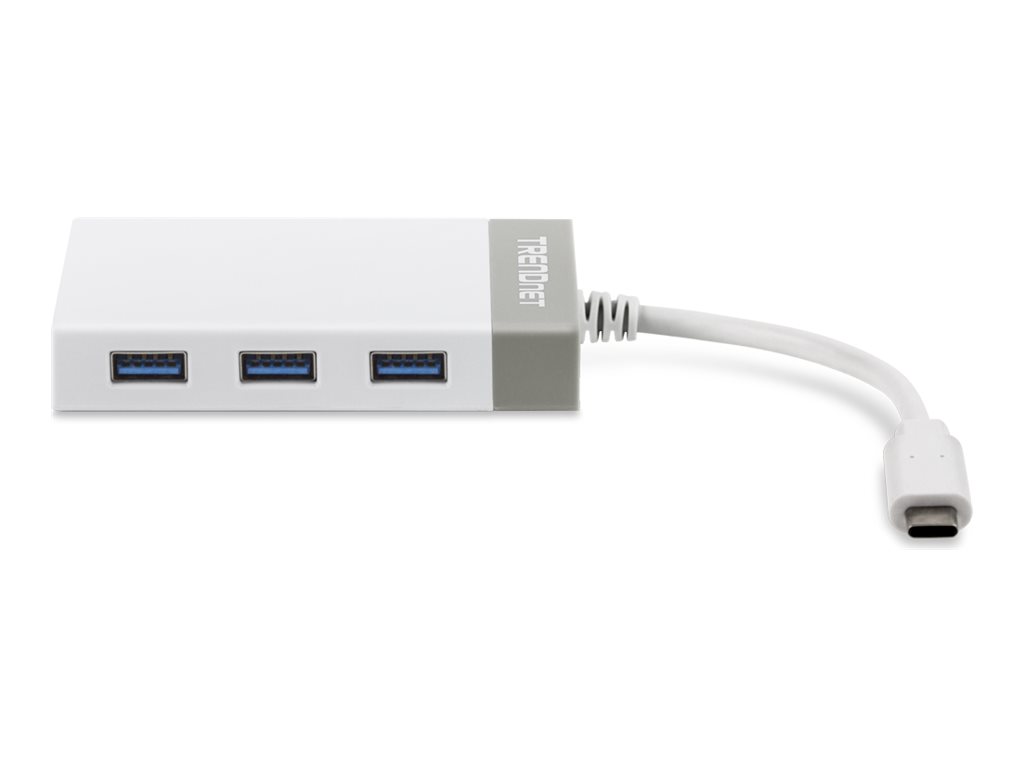 TRENDnet TUC-ETGH3 USB-C to Gigabit Ethernet Adapter + USB Hub