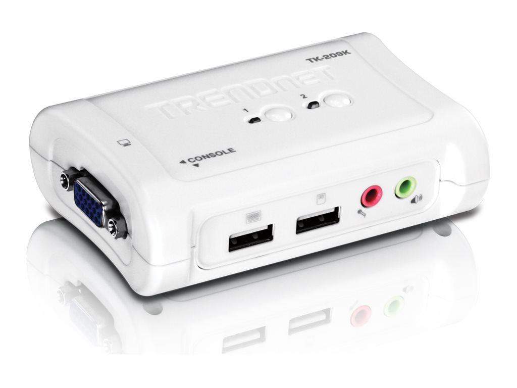 TRENDnet KVM 2-Port USB Switch Kit mit Audio