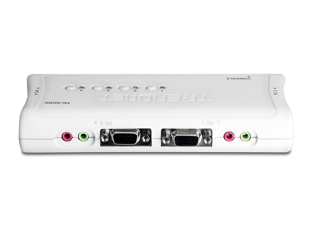 TRENDnet TK-409K KVM Switch 4-Port USB Kit mit Audio