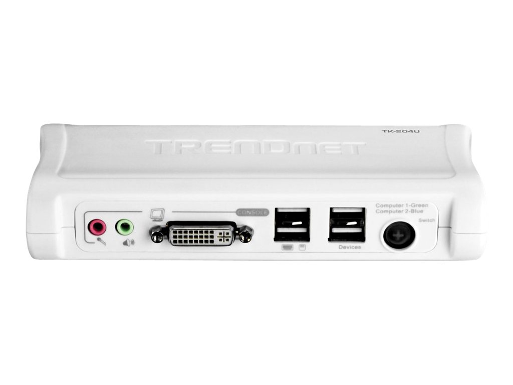 TRENDnet KVM 2-Port DVI USB Switch mit Audio Kit