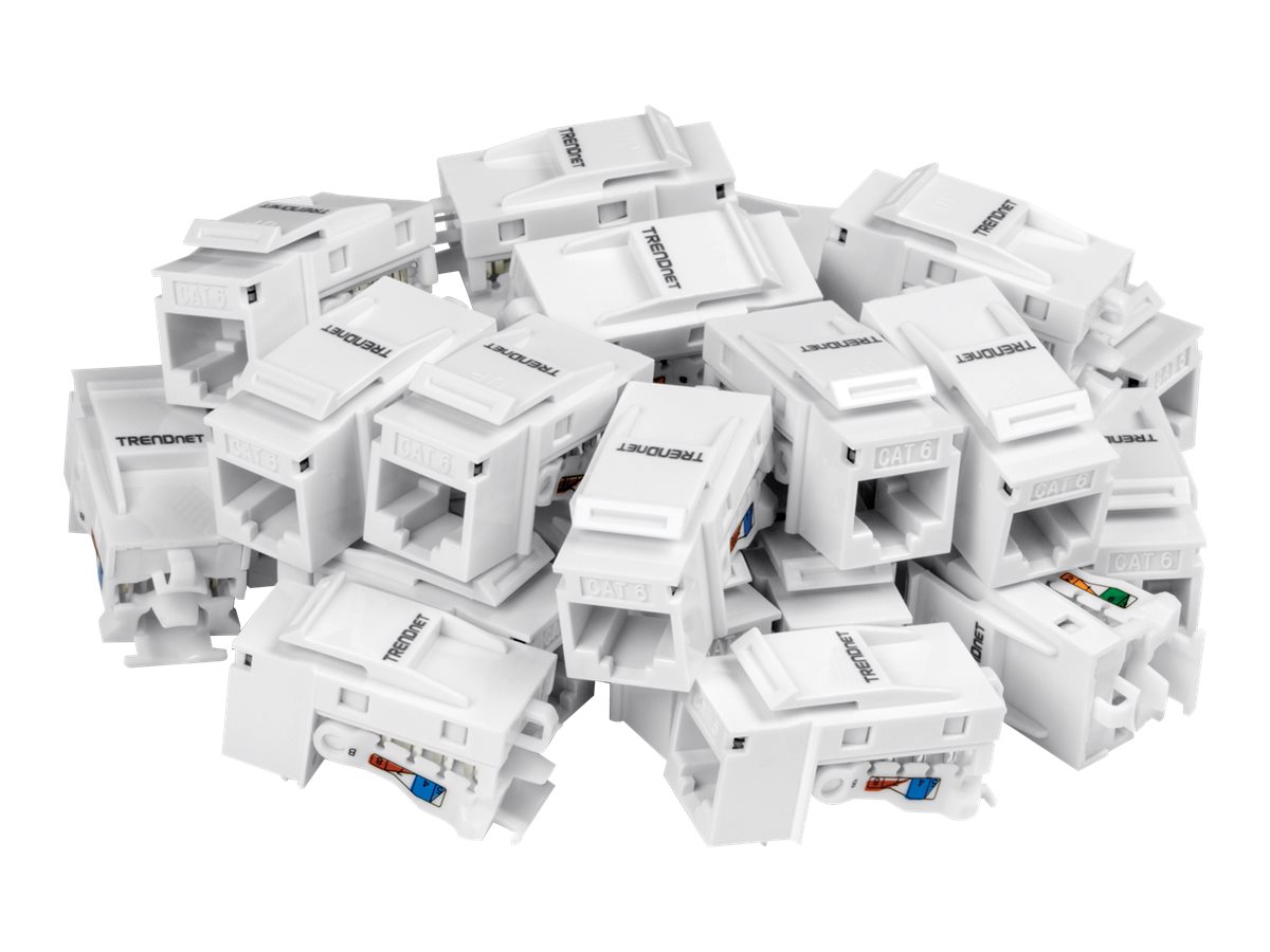 TRENDnet Keystone-Buchsen 25er-Pack Cat6 werkzeuglos 90°