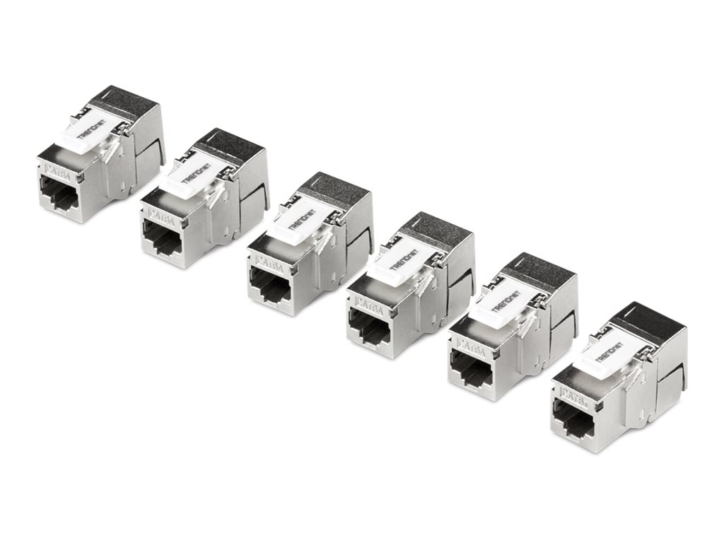 TRENDnet Geschirmte Cat6A Keystone-Buchsen 6er-Pack