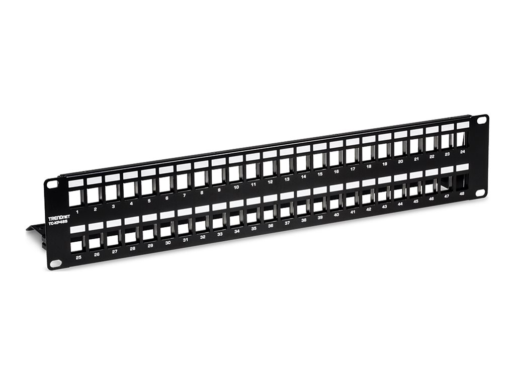 TRENDnet Patchpanel 48-Port leer Keystone geschirmt 19