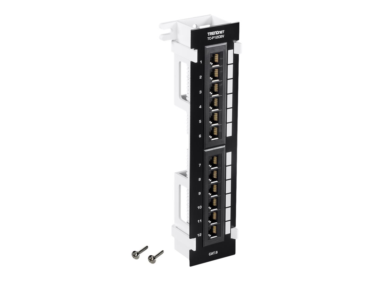 TRENDnet TC-P12C6V Patch Panel, 12-Port Wall Mount Cat6 ungeschirmt