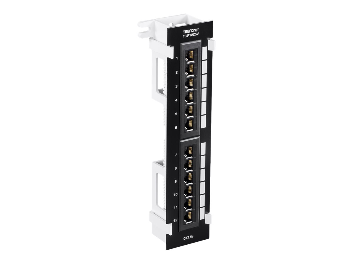 TRENDnet TC-P12C5V Patch Panel, 12-Port Wall Mount Cat5e ungeschirmt