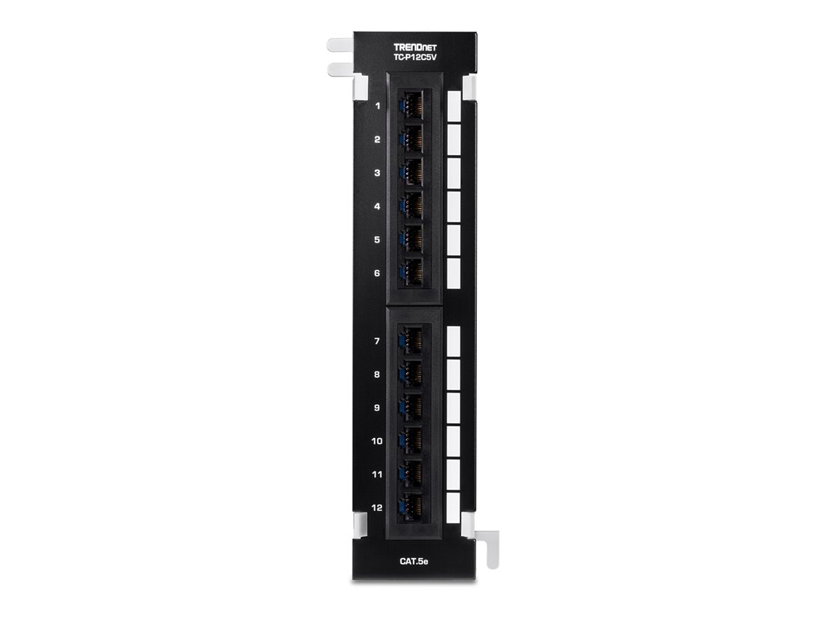 TRENDnet TC-P12C5V Patch Panel, 12-Port Wall Mount Cat5e ungeschirmt