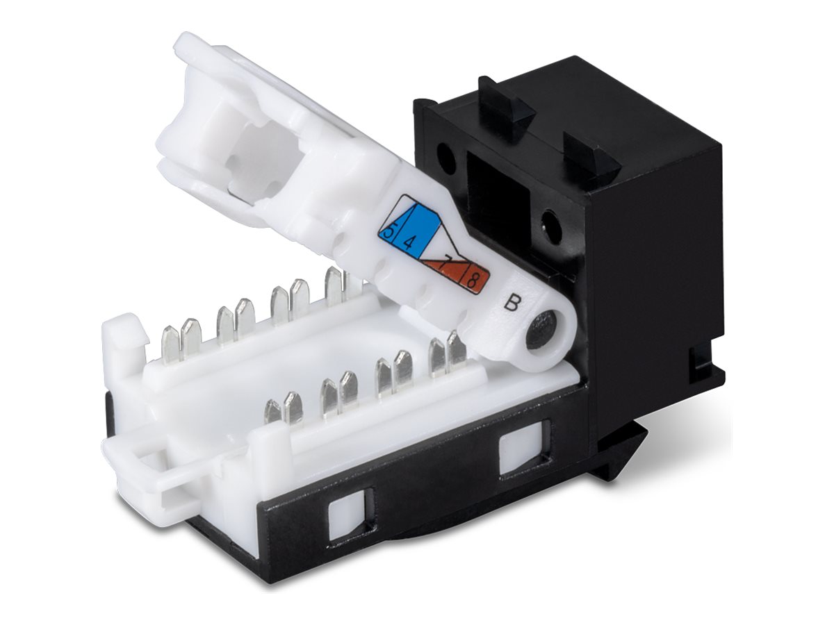 TRENDnet Keystone-Buchsen 50er-Pack Cat6 werkzeuglos 90°blac