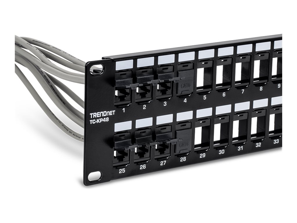 TRENDnet Keystone-Buchsen 50er-Pack Cat6 werkzeuglos 90°blac