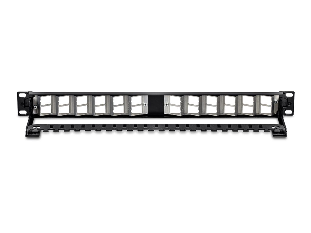 TRENDnet TC-KP24SA 24 Port Patch Panel, für Keystones, gewinkelt 1U